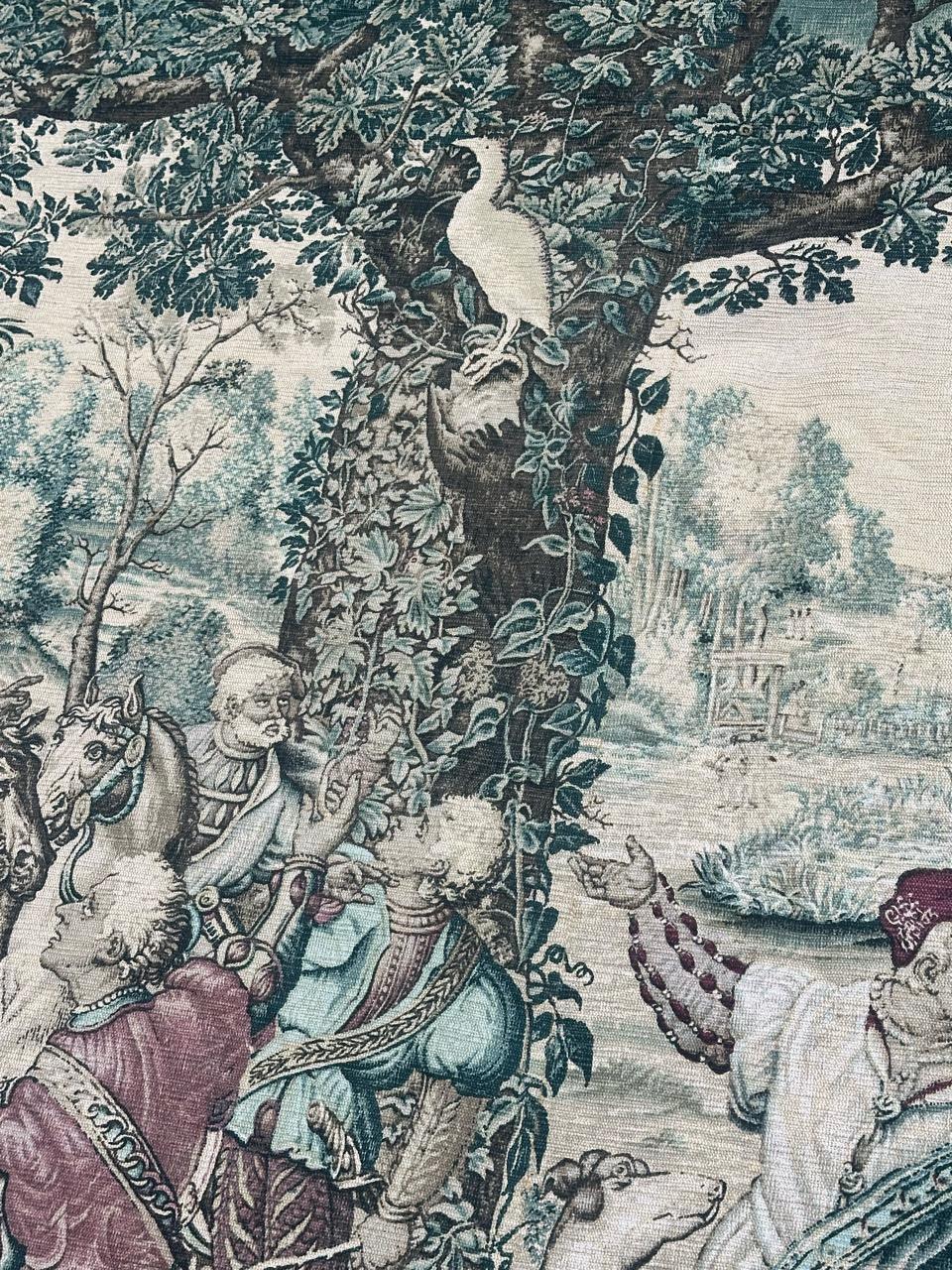 Wunderschöne Vintage Französisch Siebdruck von Hand Tapisserie 