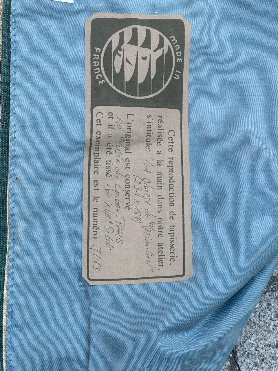 Wunderschöne Vintage Französisch Siebdruck von Hand Tapisserie 