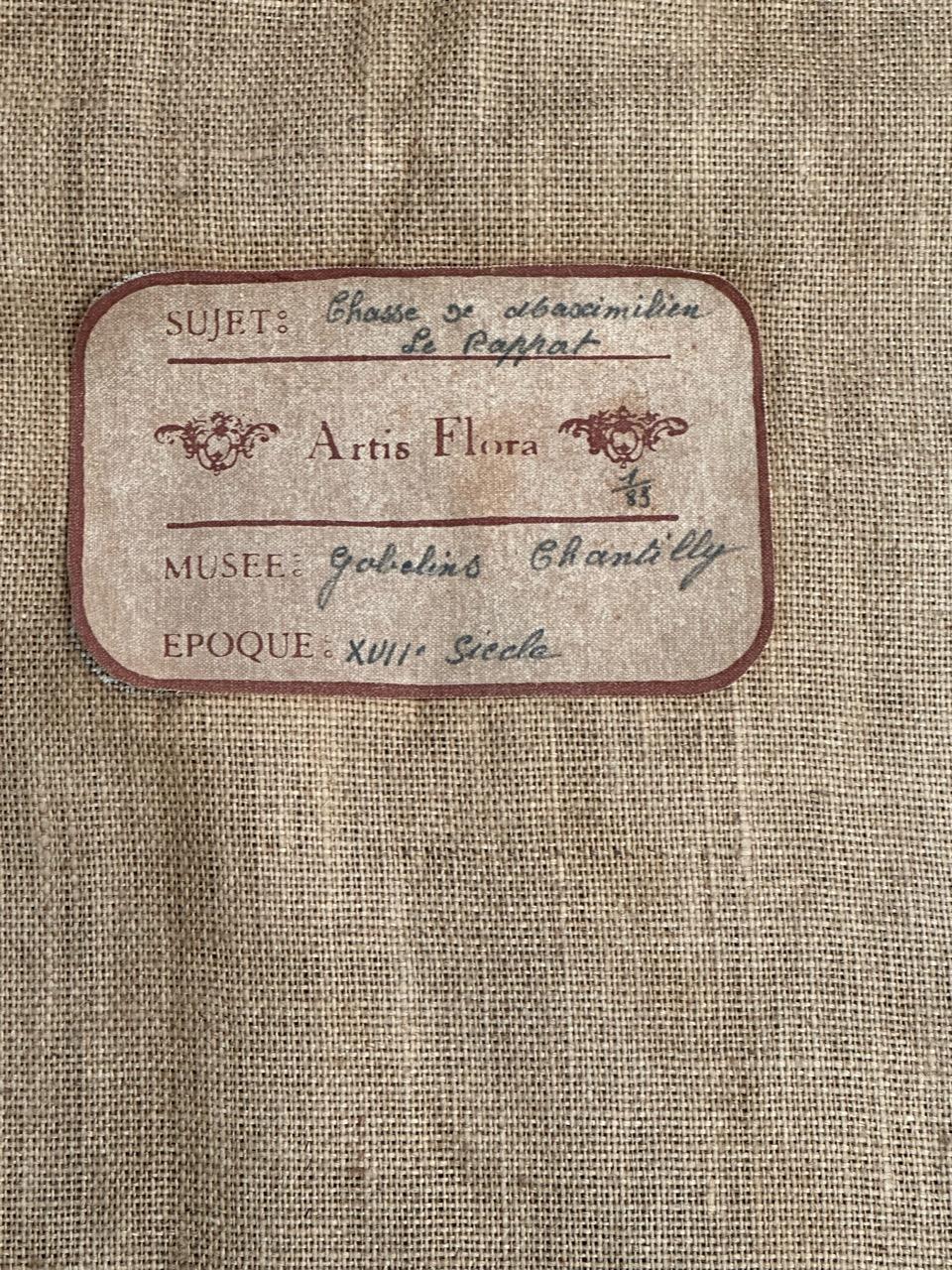 Wunderschöne Vintage Französisch Siebdruck von Hand Tapisserie 