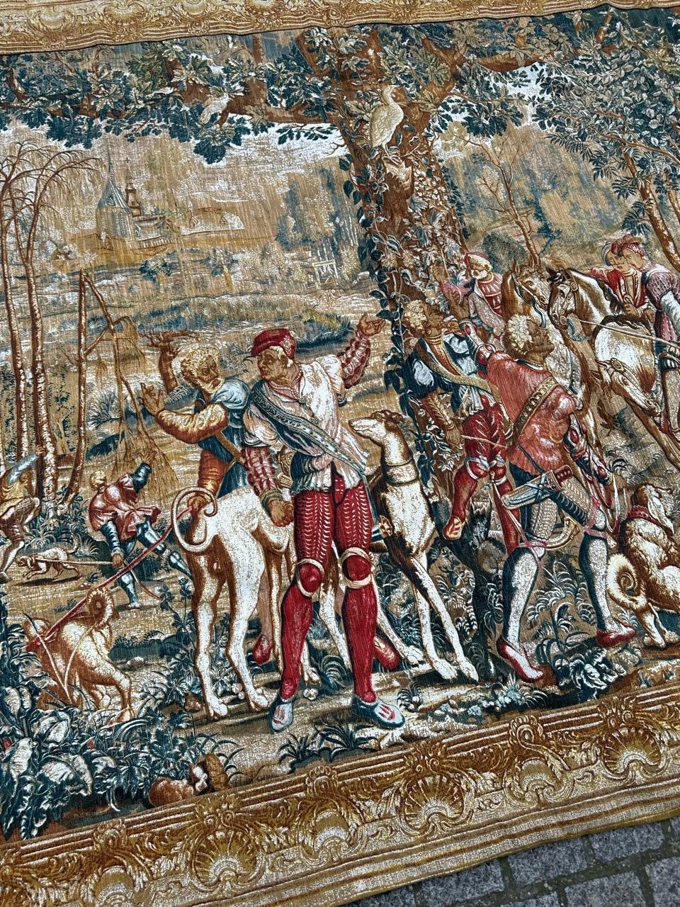 Wunderschöne Vintage Französisch Siebdruck von Hand Tapisserie 