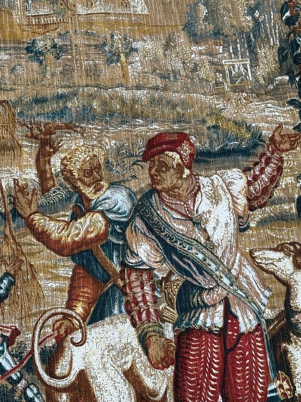 Wunderschöne Vintage Französisch Siebdruck von Hand Tapisserie 
