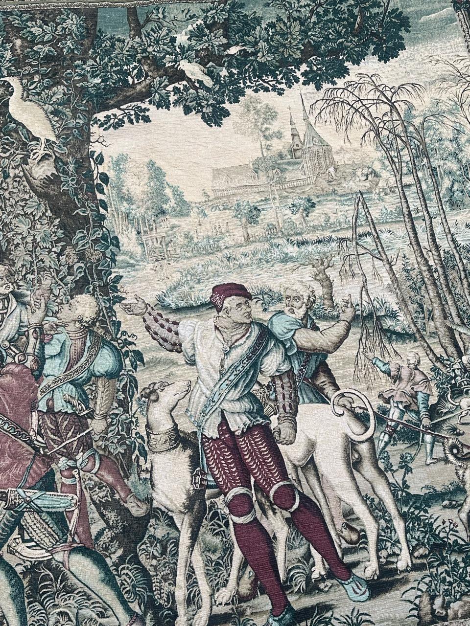 Wunderschöne Vintage Französisch Siebdruck von Hand Tapisserie 