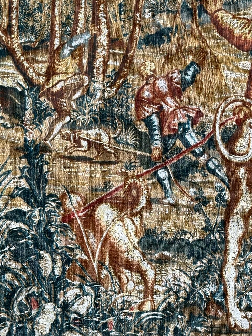 Wunderschöne Vintage Französisch Siebdruck von Hand Tapisserie 