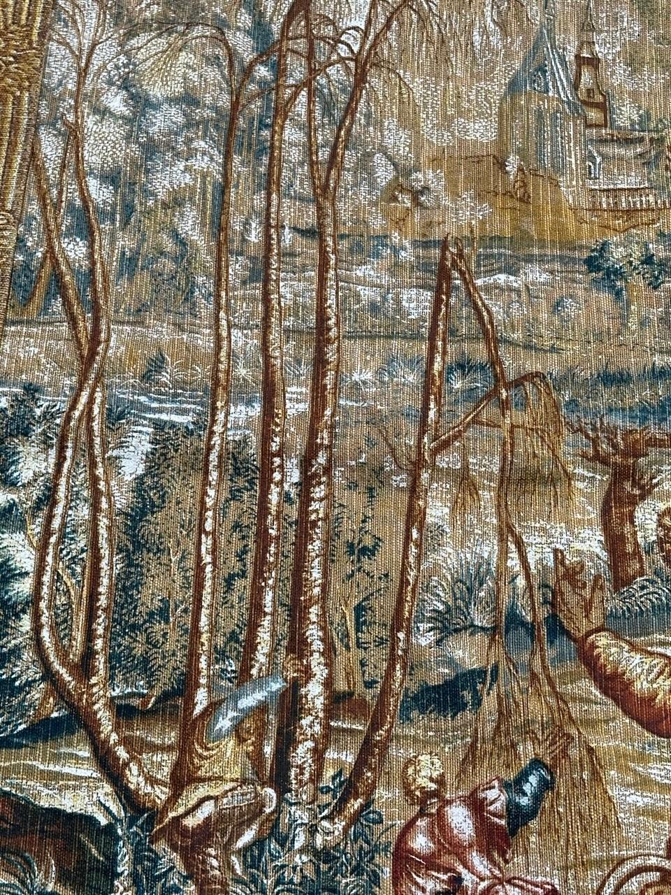 Wunderschöne Vintage Französisch Siebdruck von Hand Tapisserie 