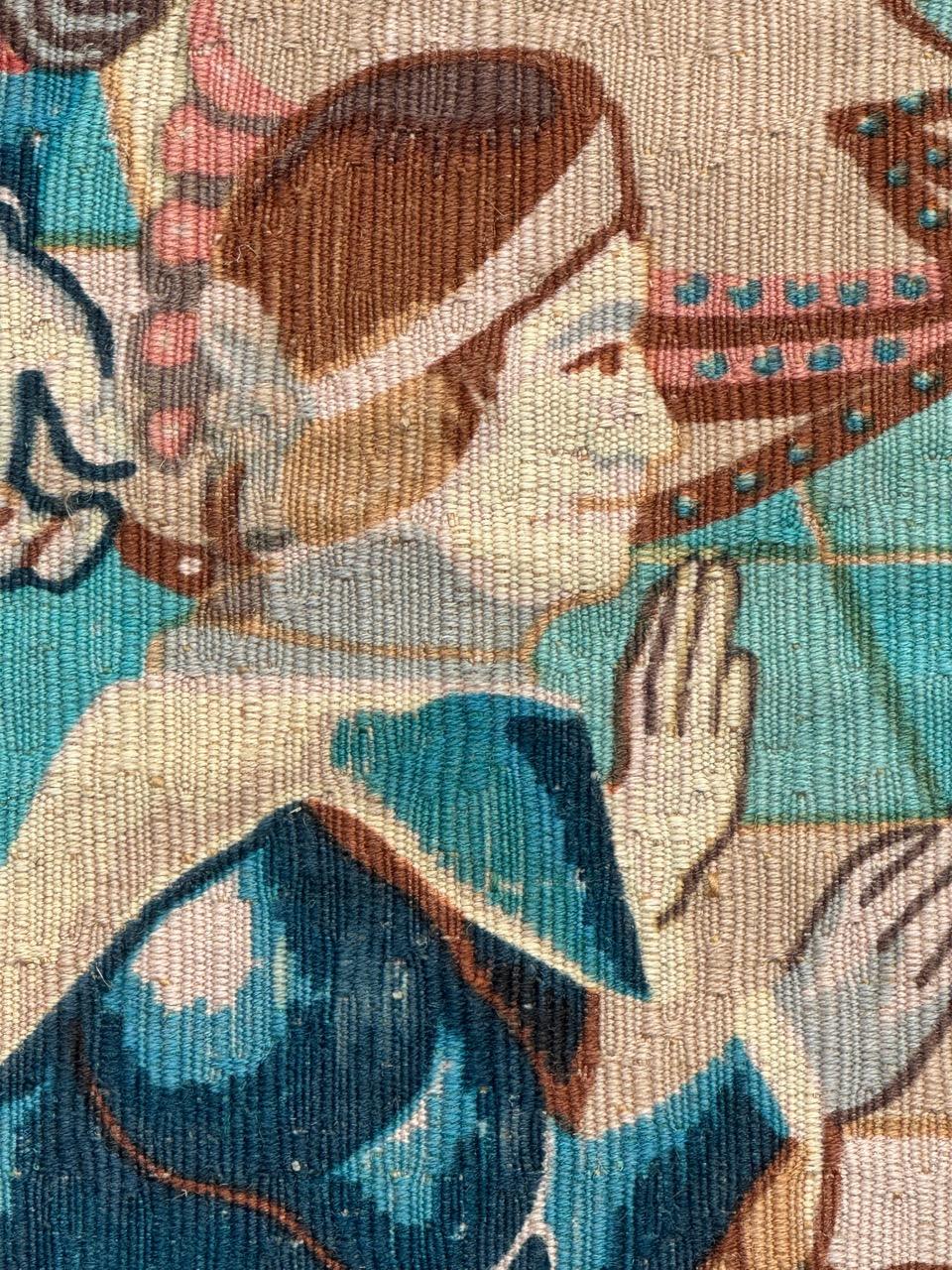 Merveilleuse tapisserie sérigraphiée à la main 