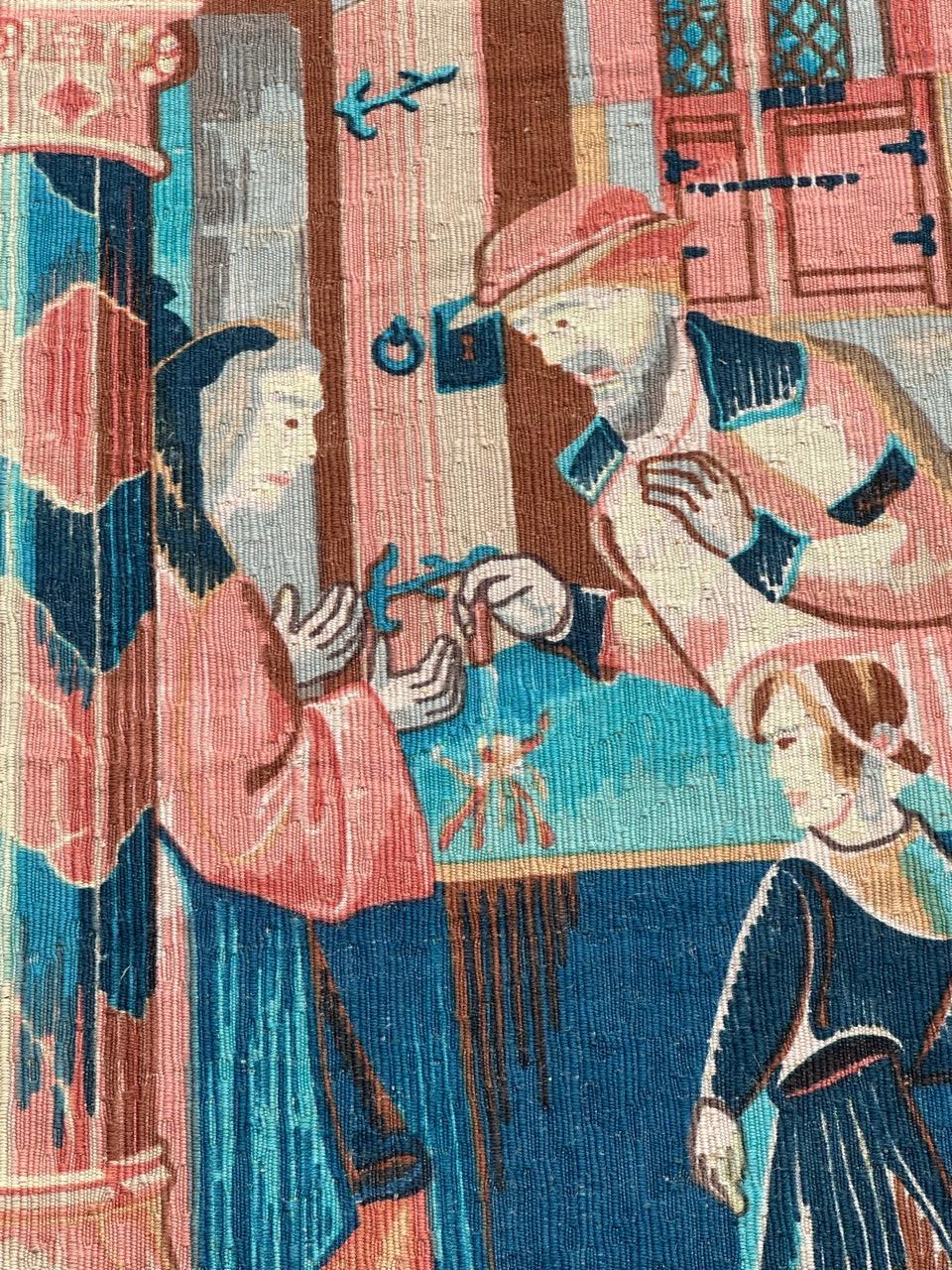 Français Merveilleuse tapisserie sérigraphiée à la main 