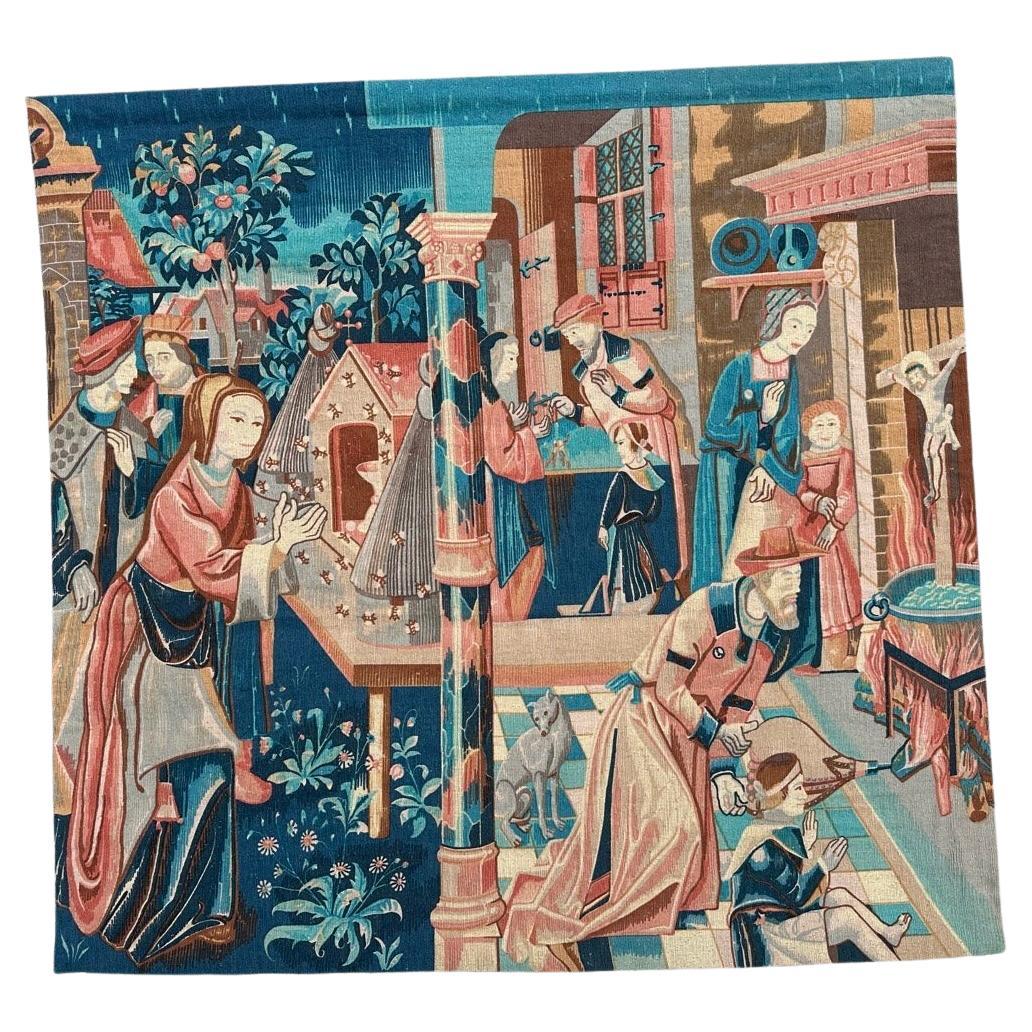 Merveilleuse tapisserie sérigraphiée à la main "Le Miracle". en vente