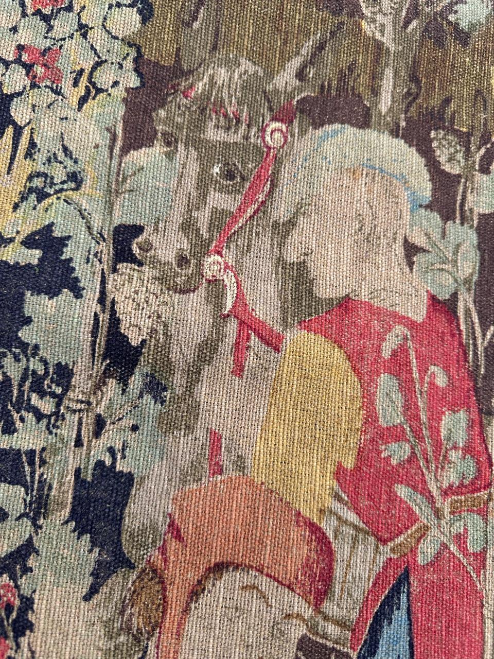 Wonderful Vintage French screen printed by hand Tapestry Vendanges museum Design For Sale 11