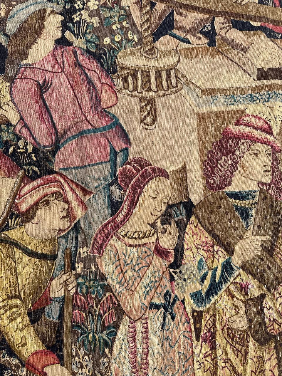 Wunderschöner französischer Vintage-Siebdruck, gedruckt von Hand, Wandteppich Vendanges Museumsdesign im Angebot 1