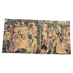 Meraviglioso arazzo francese vintage serigrafato a mano Vendanges museum Design