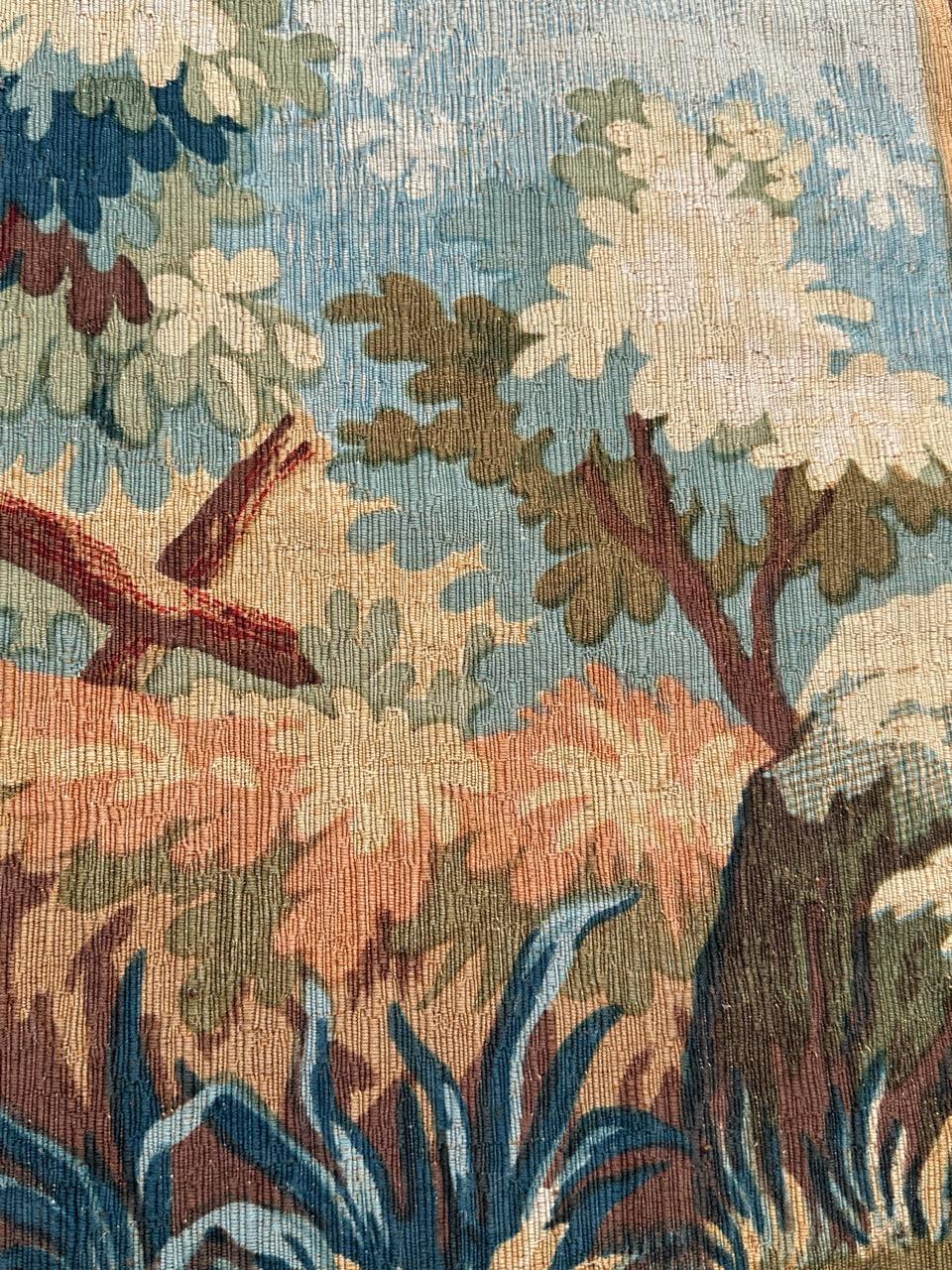 Wunderschöner französischer Siebdruck-Wandteppich im Vintage-Stil von Hand.  