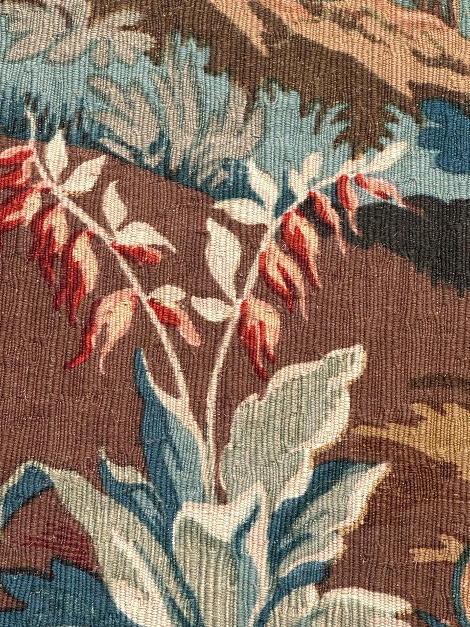 Wunderschöner französischer Siebdruck-Wandteppich im Vintage-Stil von Hand.  