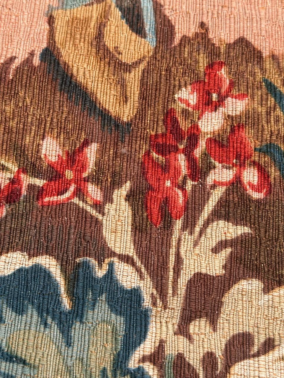 Wunderschöner französischer Siebdruck-Wandteppich im Vintage-Stil von Hand.  