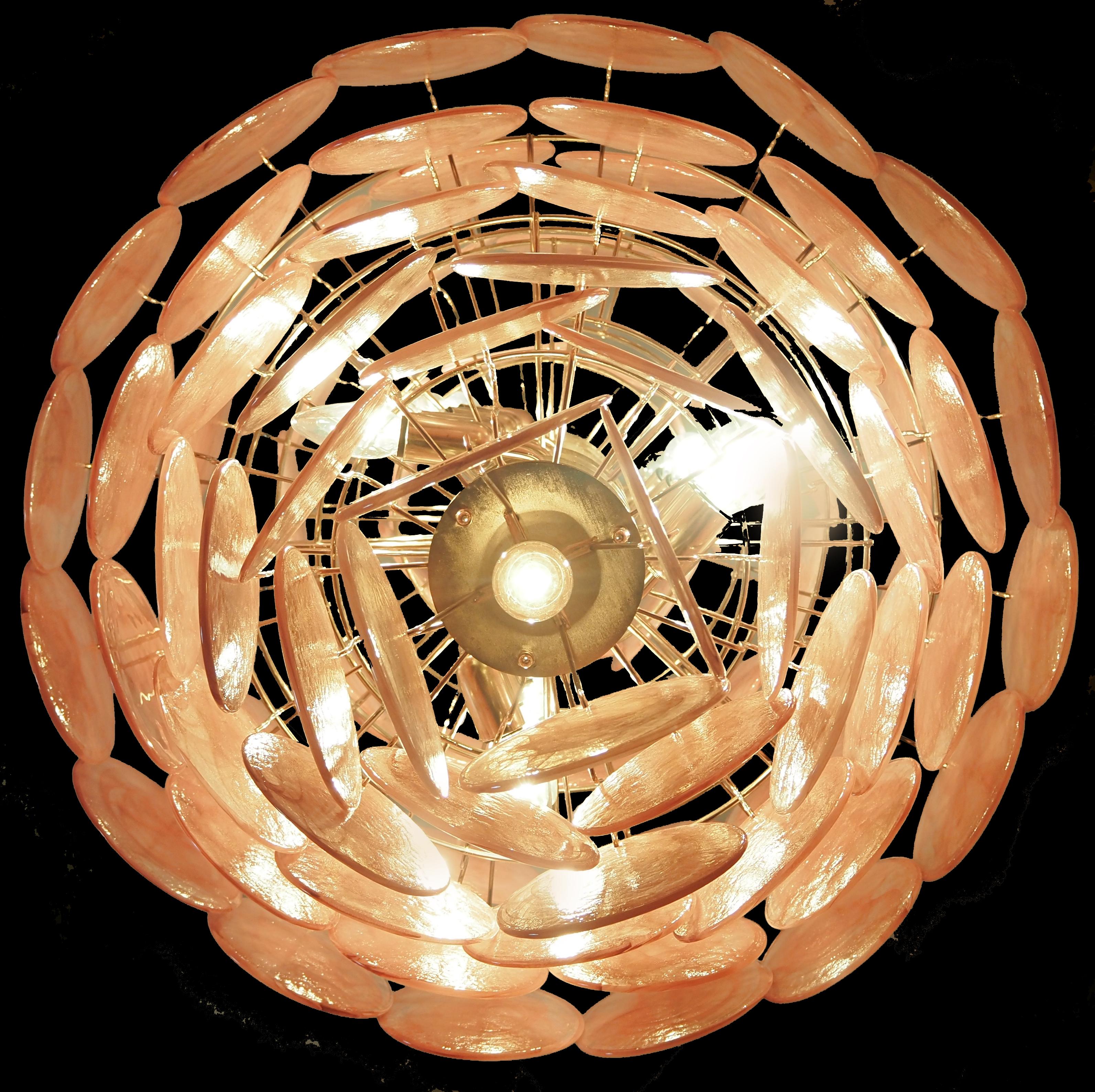 Mid-Century Italian Murano chandelier In Good Condition For Sale In Budapest, HU