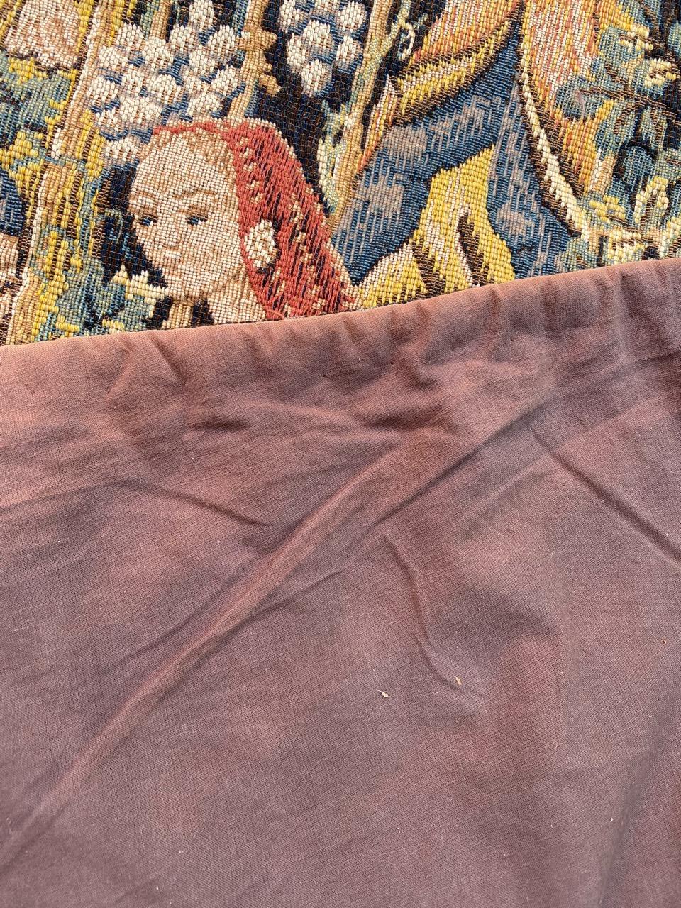 Wonderful Vintage Jaquar Tapestry Aubusson Style Medieval Design 13