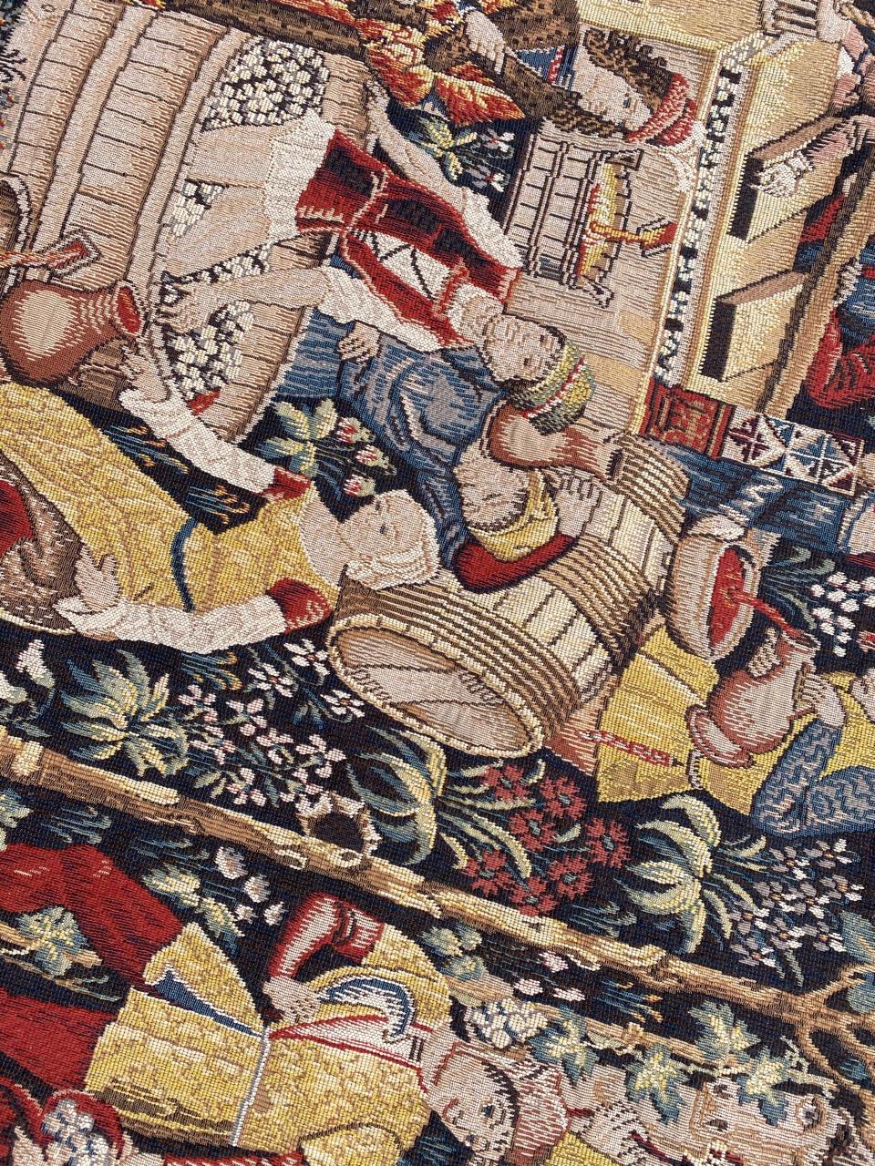 Wonderful Vintage Jaquar Tapestry Aubusson Style Medieval Design 1