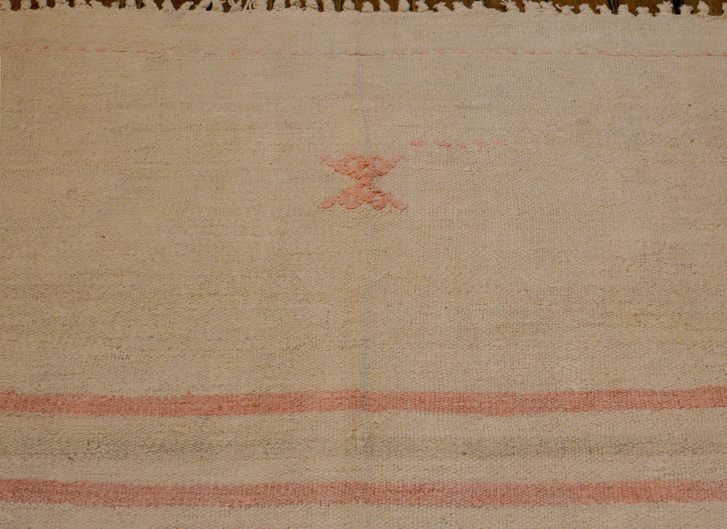 Cotton Wonderful Vintage Konya Kilim Rug For Sale