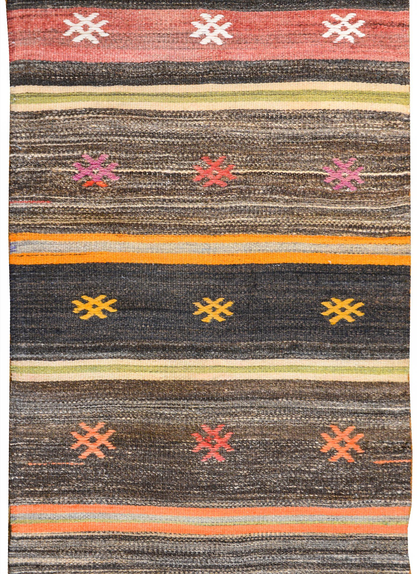 Turkish Wonderful Vintage Konya Kilim Runner