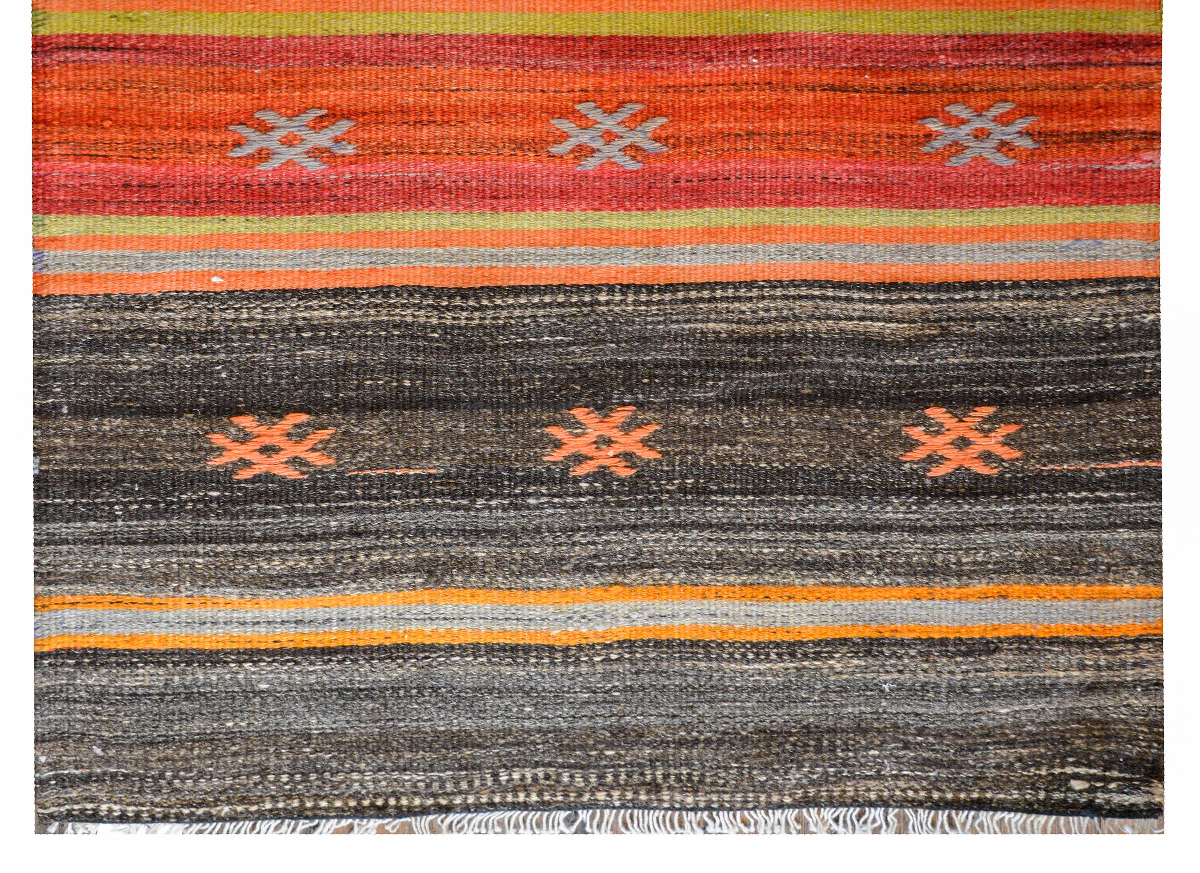 Wonderful Vintage Konya Kilim Runner 1