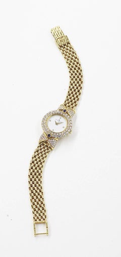 Baume & Mercier Ladies Yellow Gold Diamond Dress Quartz Wristwatch