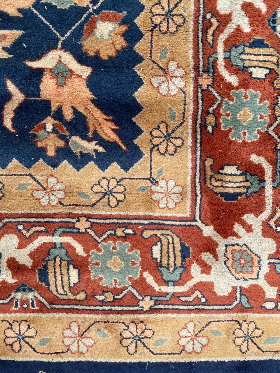 Bobyrug’s Wonderful Vintage Large Sinkiang Rug In Good Condition For Sale In Saint Ouen, FR
