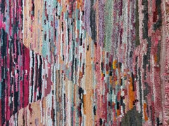 Wunderschöner Vintage Marrakesch Marokkanischer Handwebteppich