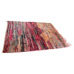 Maravillosa Alfombra Marroquí Vintage Tejida a Mano