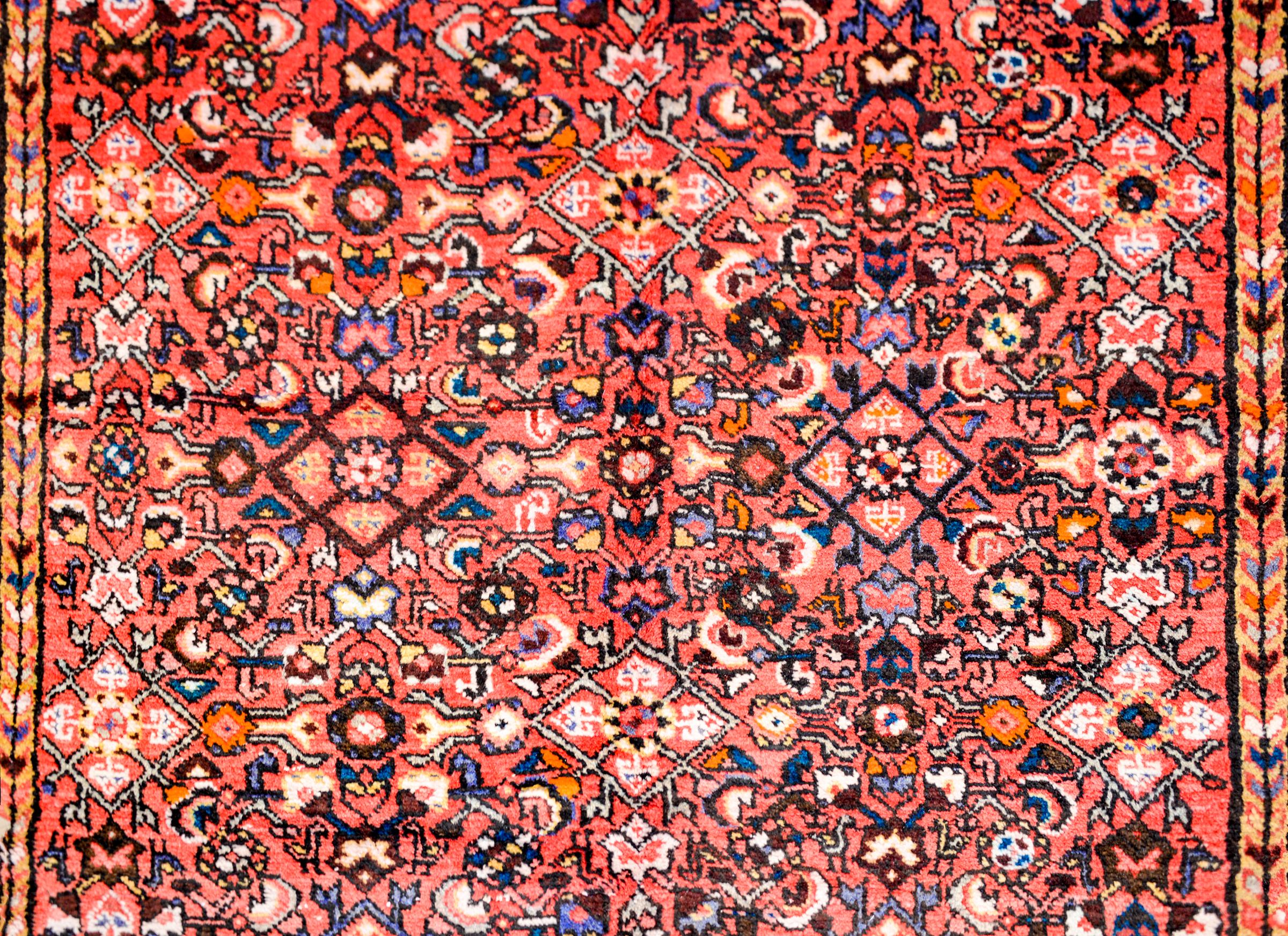 Persian Wonderful Vintage Mid-20th Century Hamadan Rug For Sale