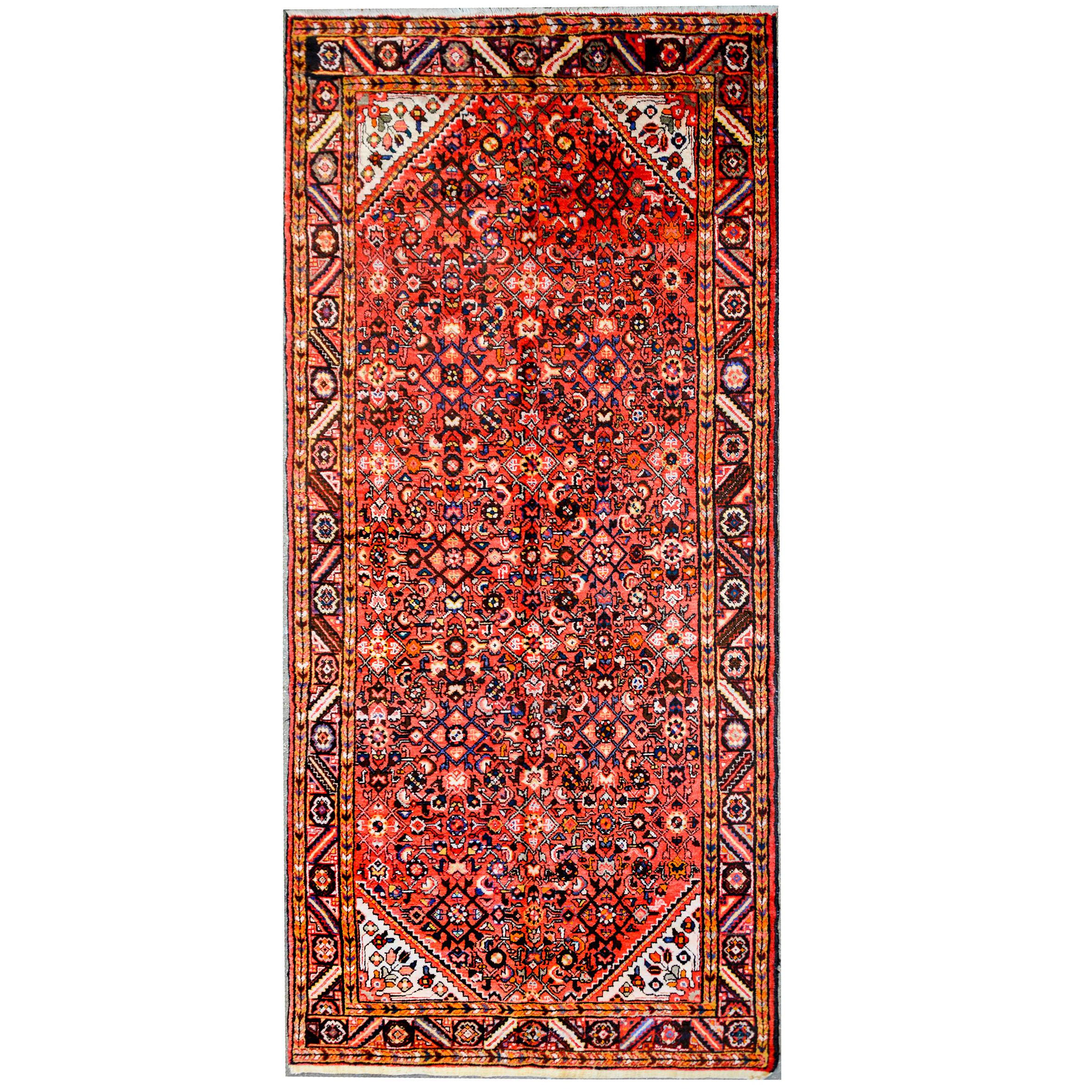 Erstaunlicher Hamadan-Teppich aus der Mitte des 20. Jahrhunderts im Angebot