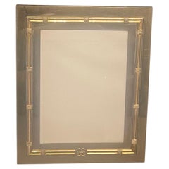 Wonderful Vintage Mid-Century Modern Gucci Silver Plate Picture Frame Wood Back