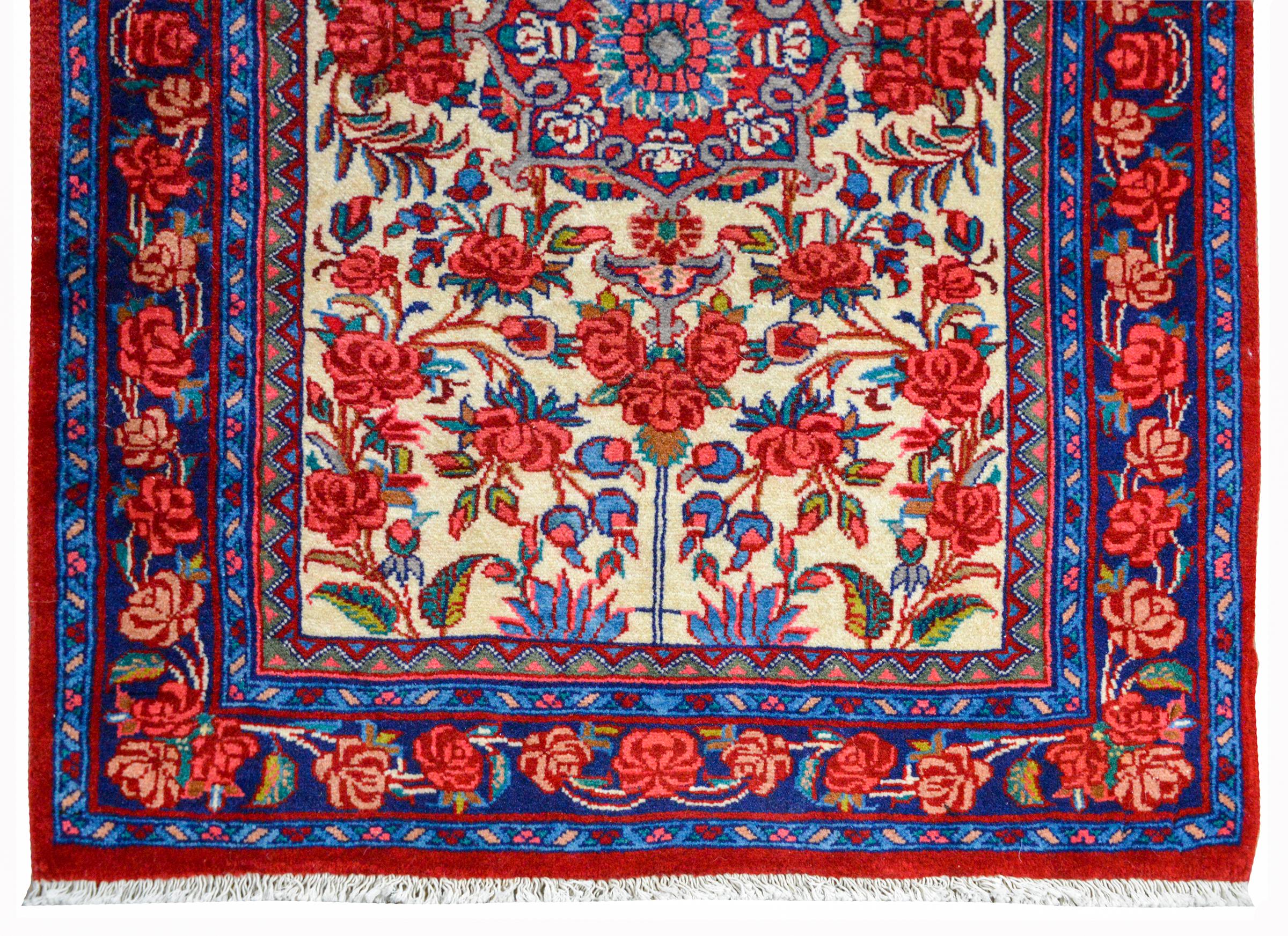 Hand-Knotted Wonderful Vintage Persian Bidjar Rug For Sale