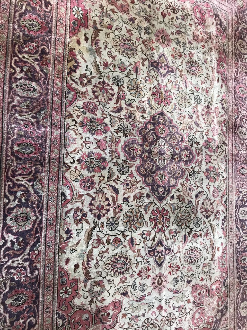 Wonderful Vintage Silk Turkish Kayseri Rug For Sale 11