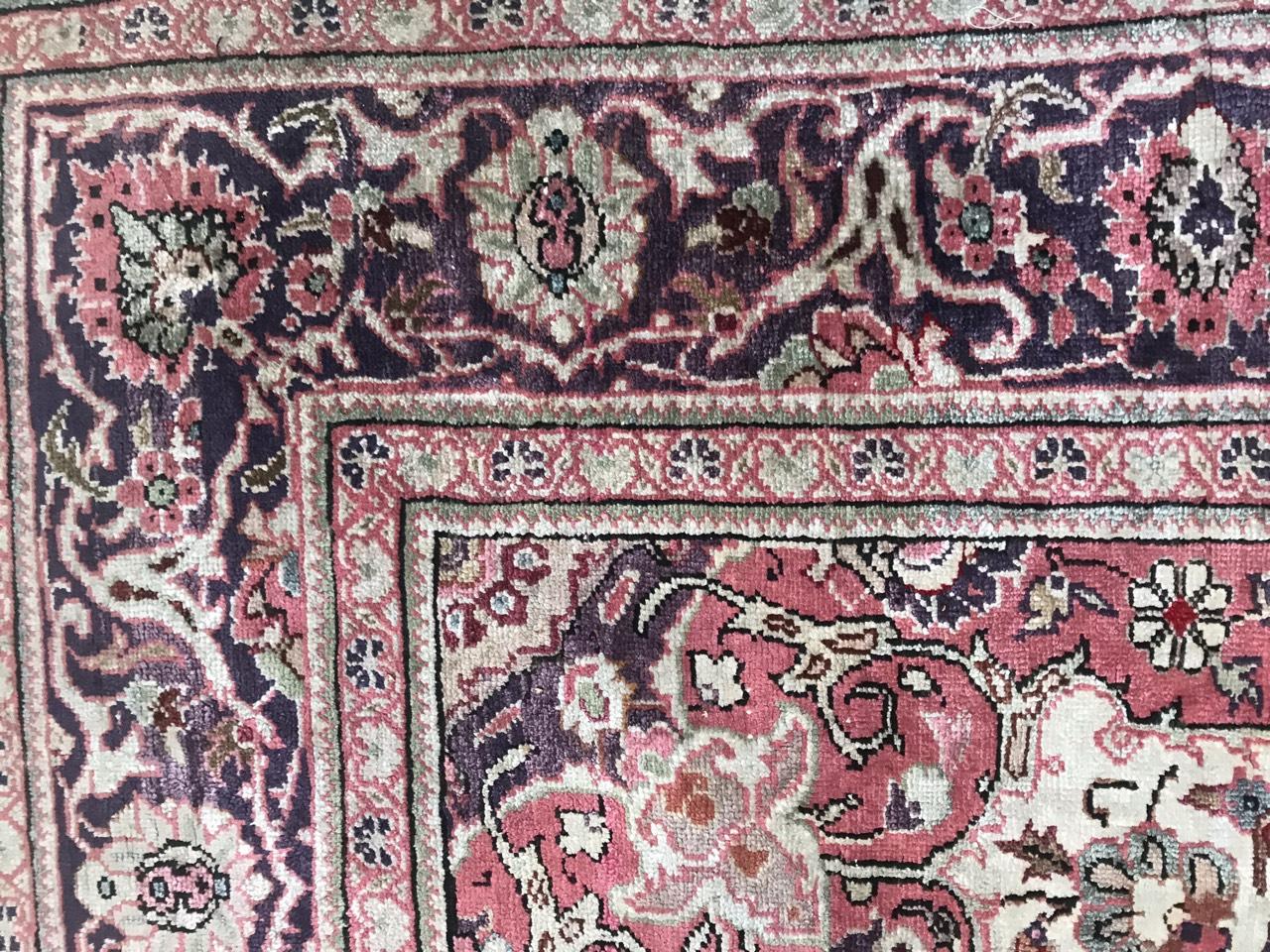 Tabriz Wonderful Vintage Silk Turkish Kayseri Rug For Sale