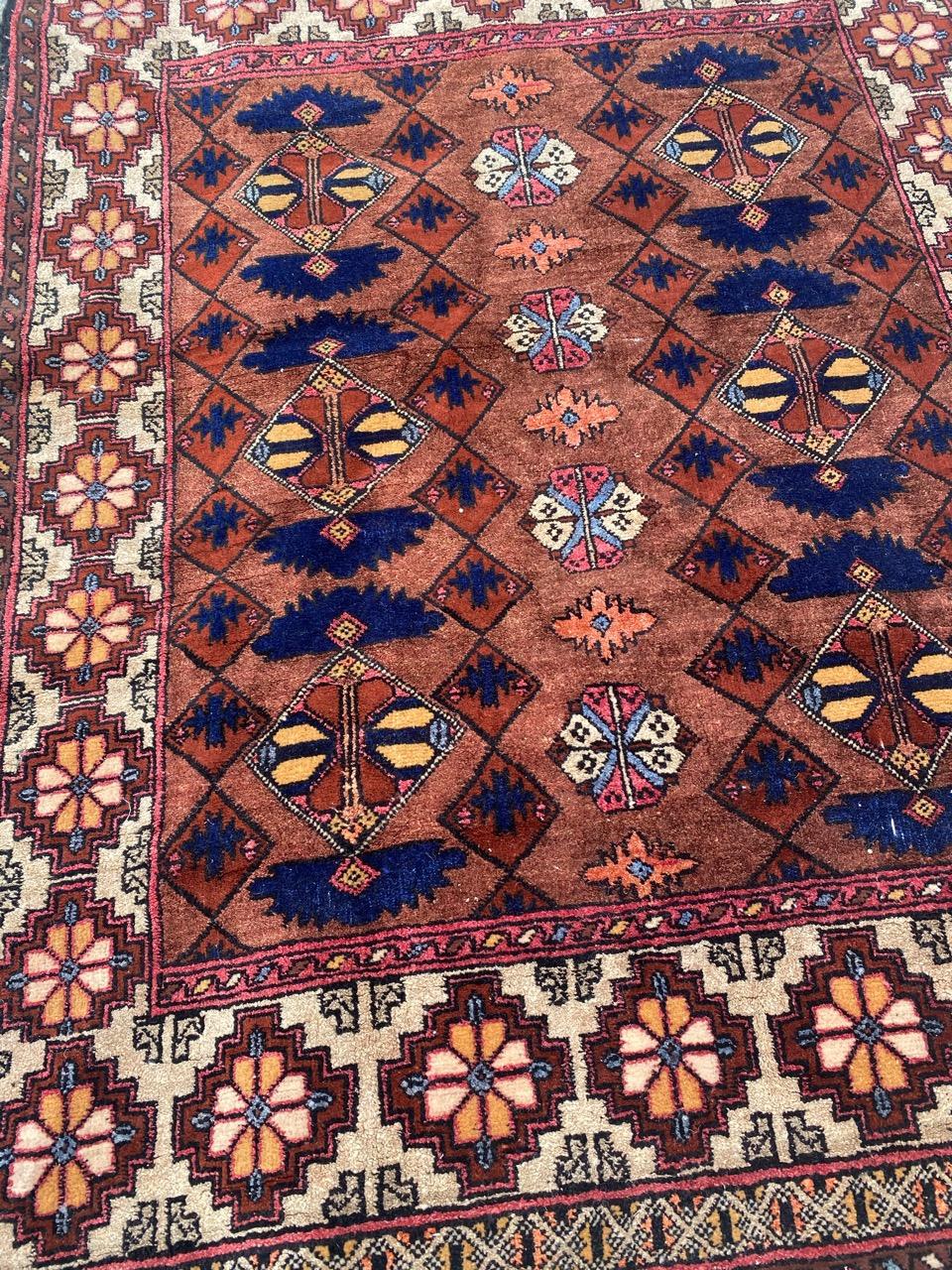 Wonderful Vintage Silk Turkmen Rug For Sale 5