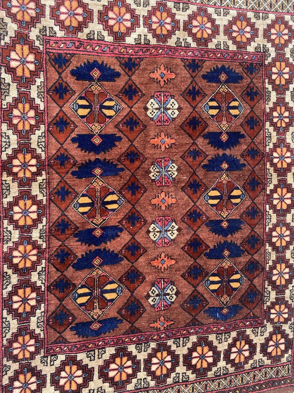 Wonderful Vintage Silk Turkmen Rug For Sale 9