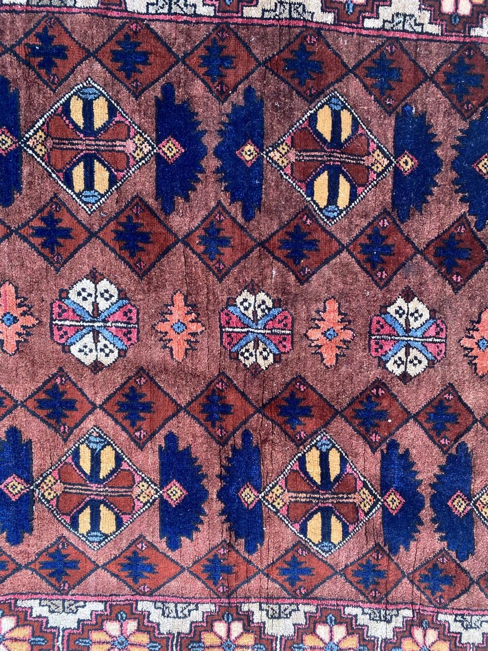 Afghan Wonderful Vintage Silk Turkmen Rug For Sale