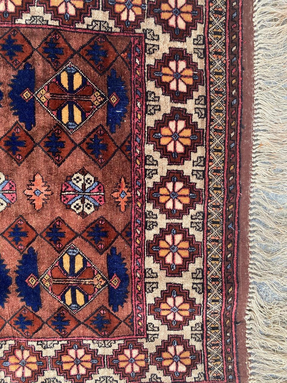 Hand-Knotted Wonderful Vintage Silk Turkmen Rug For Sale