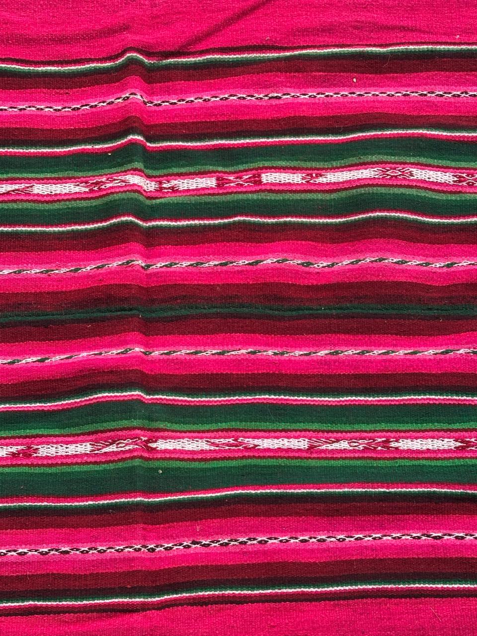 Wonderful Vintage South American Andean Peruvian Manta Cloth Kilim weaving For Sale 4