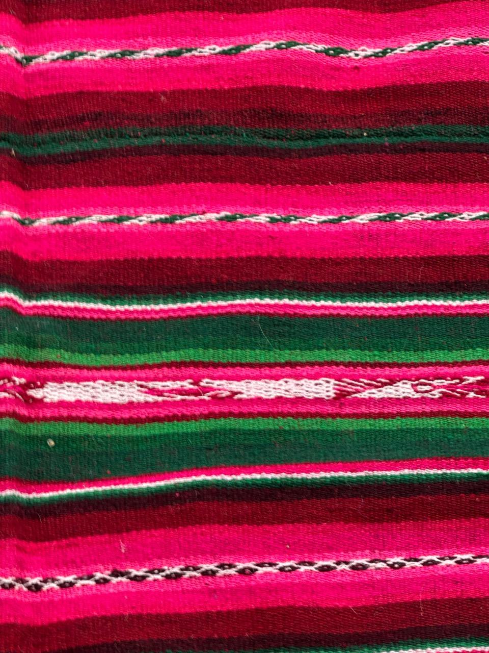 Wonderful Vintage South American Andean Peruvian Manta Cloth Kilim weaving For Sale 6