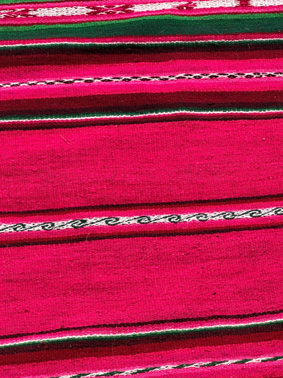 Wonderful Vintage South American Andean Peruvian Manta Cloth Kilim weaving For Sale 7