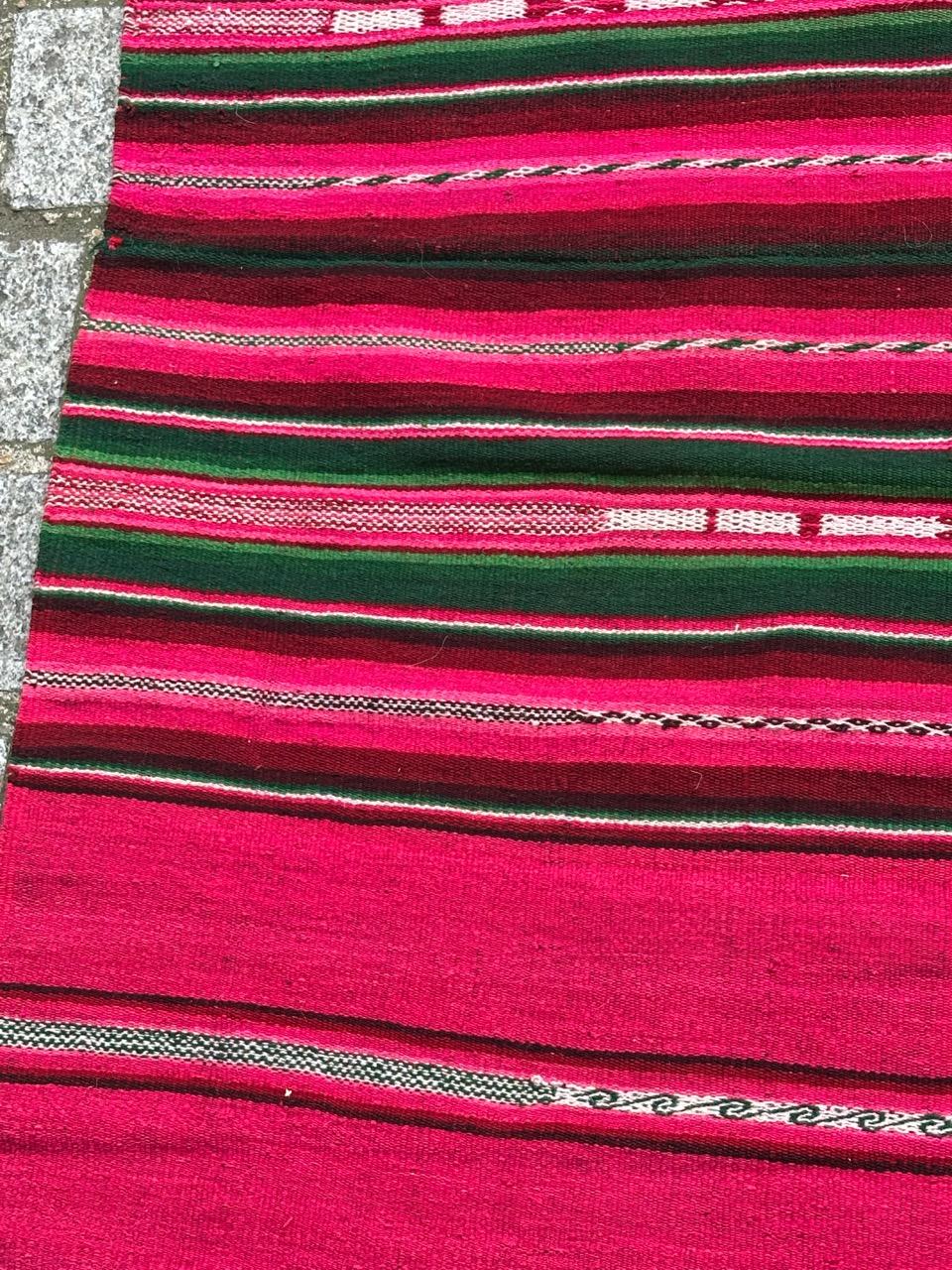 Wonderful Vintage South American Andean Peruvian Manta Cloth Kilim weaving For Sale 11