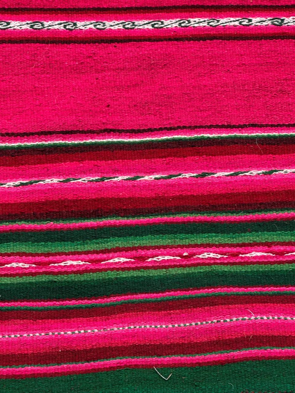 Hand-Woven Wonderful Vintage South American Andean Peruvian Manta Cloth Kilim weaving For Sale