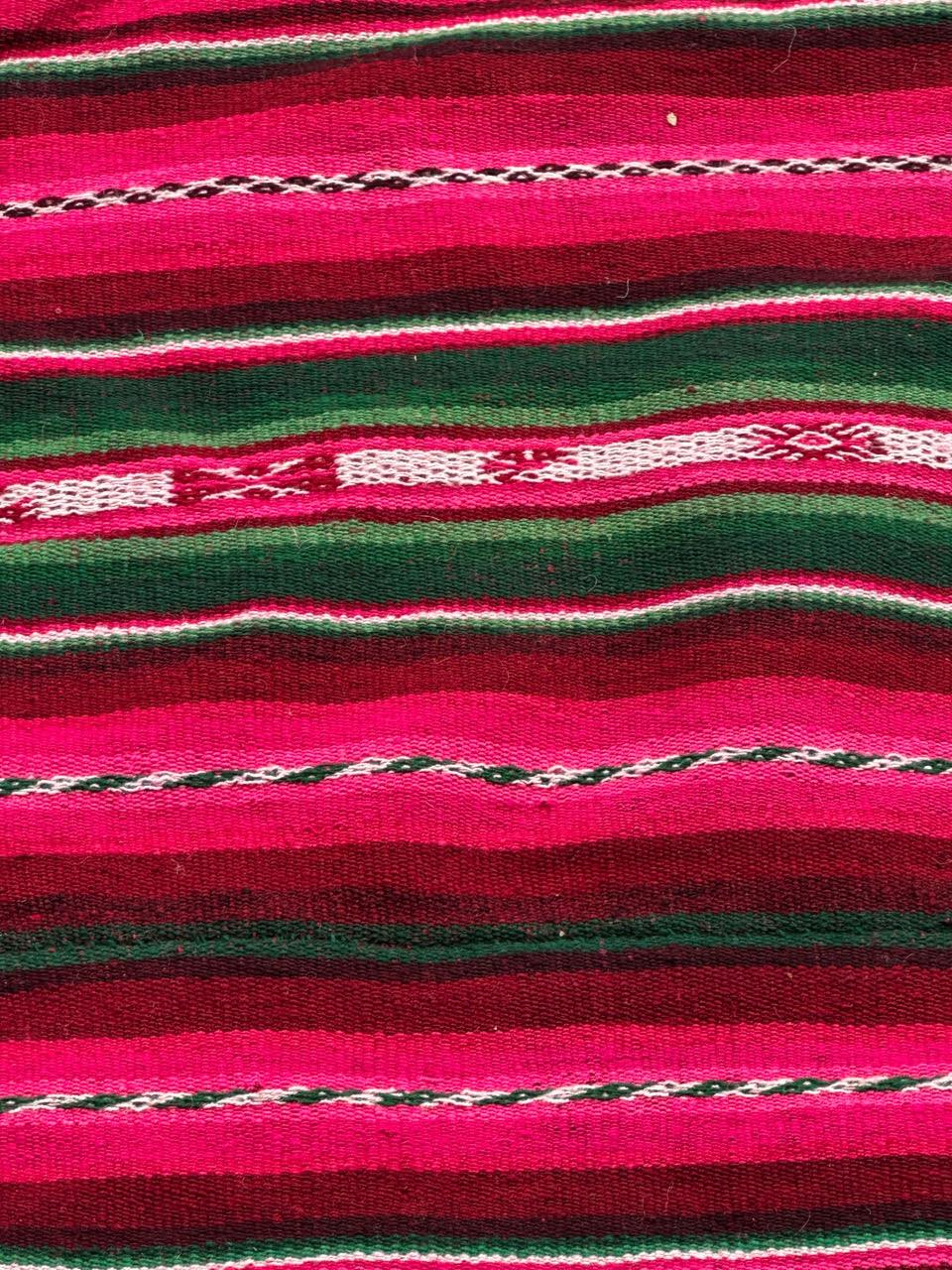 20th Century Wonderful Vintage South American Andean Peruvian Manta Cloth Kilim weaving For Sale
