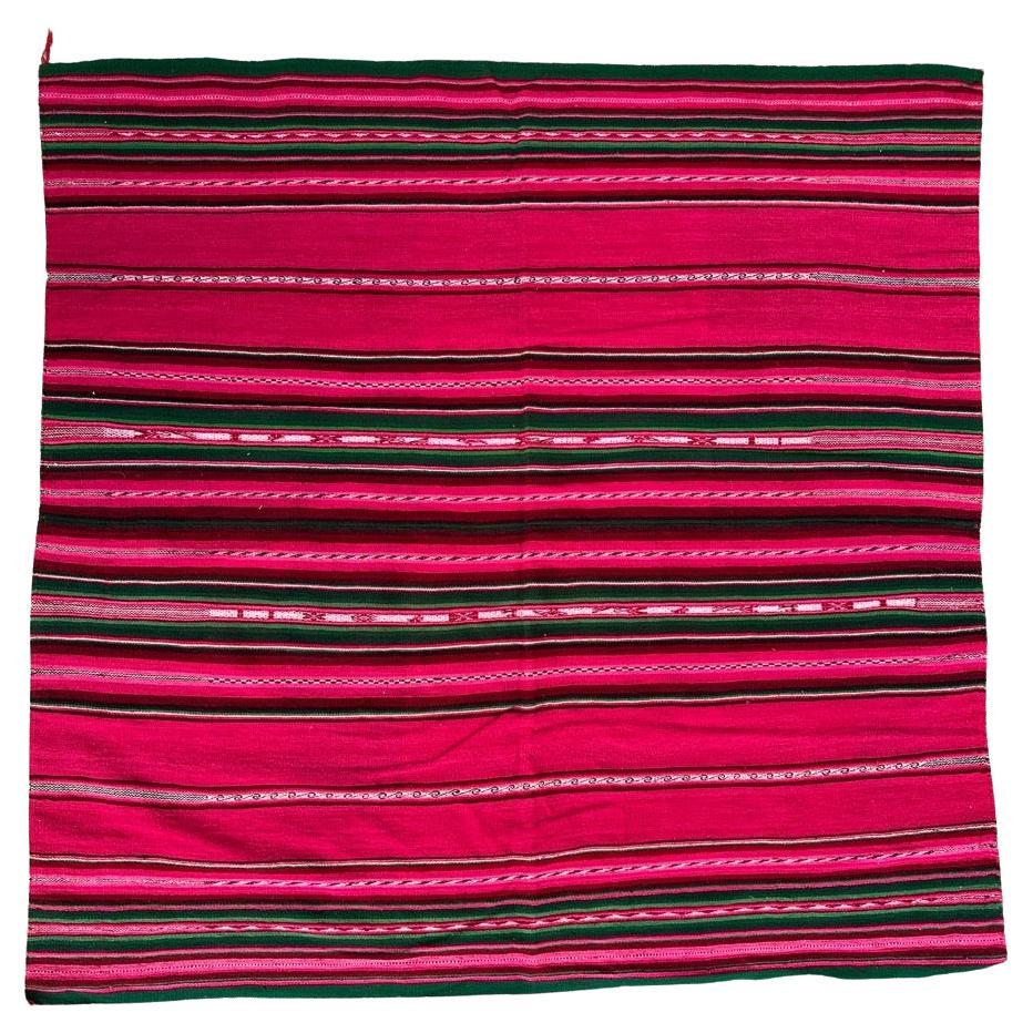 Wonderful Vintage South American Andean Peruvian Manta Cloth Kilim weaving