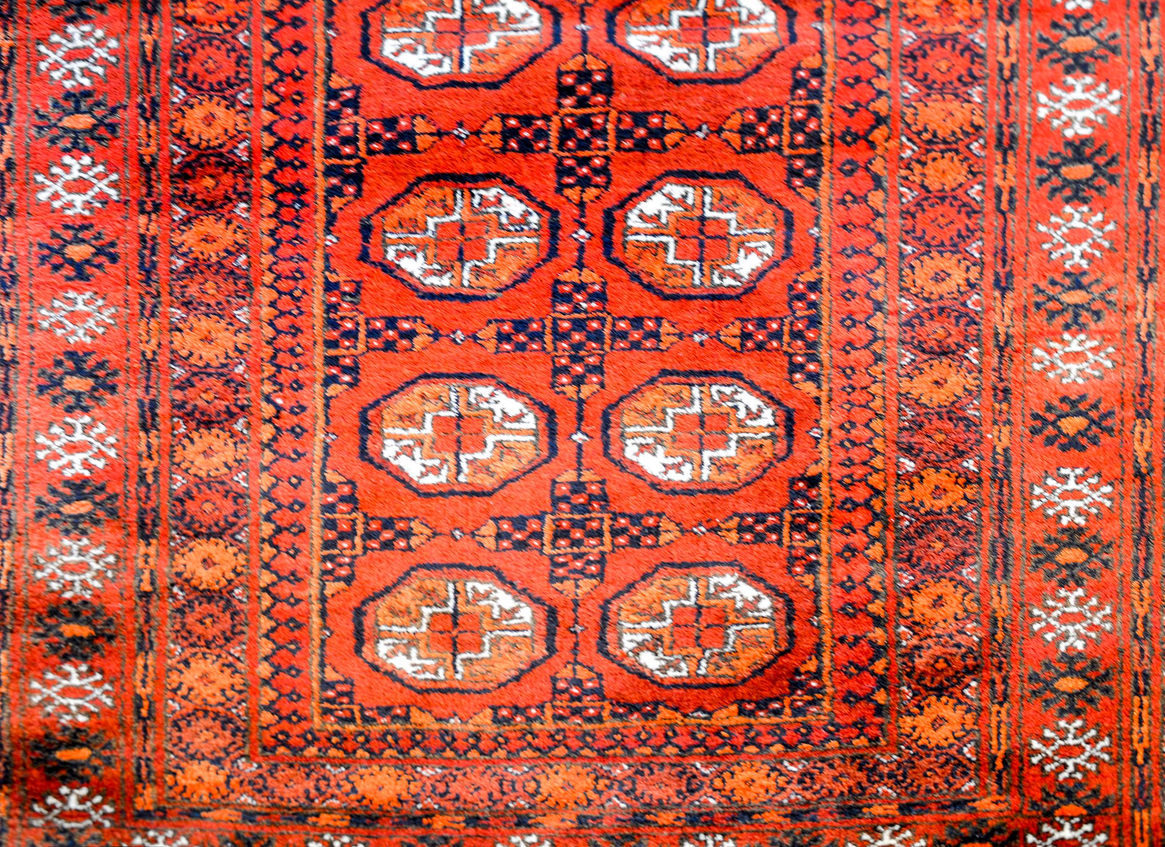 Persian Wonderful Vintage Turkoman Rug