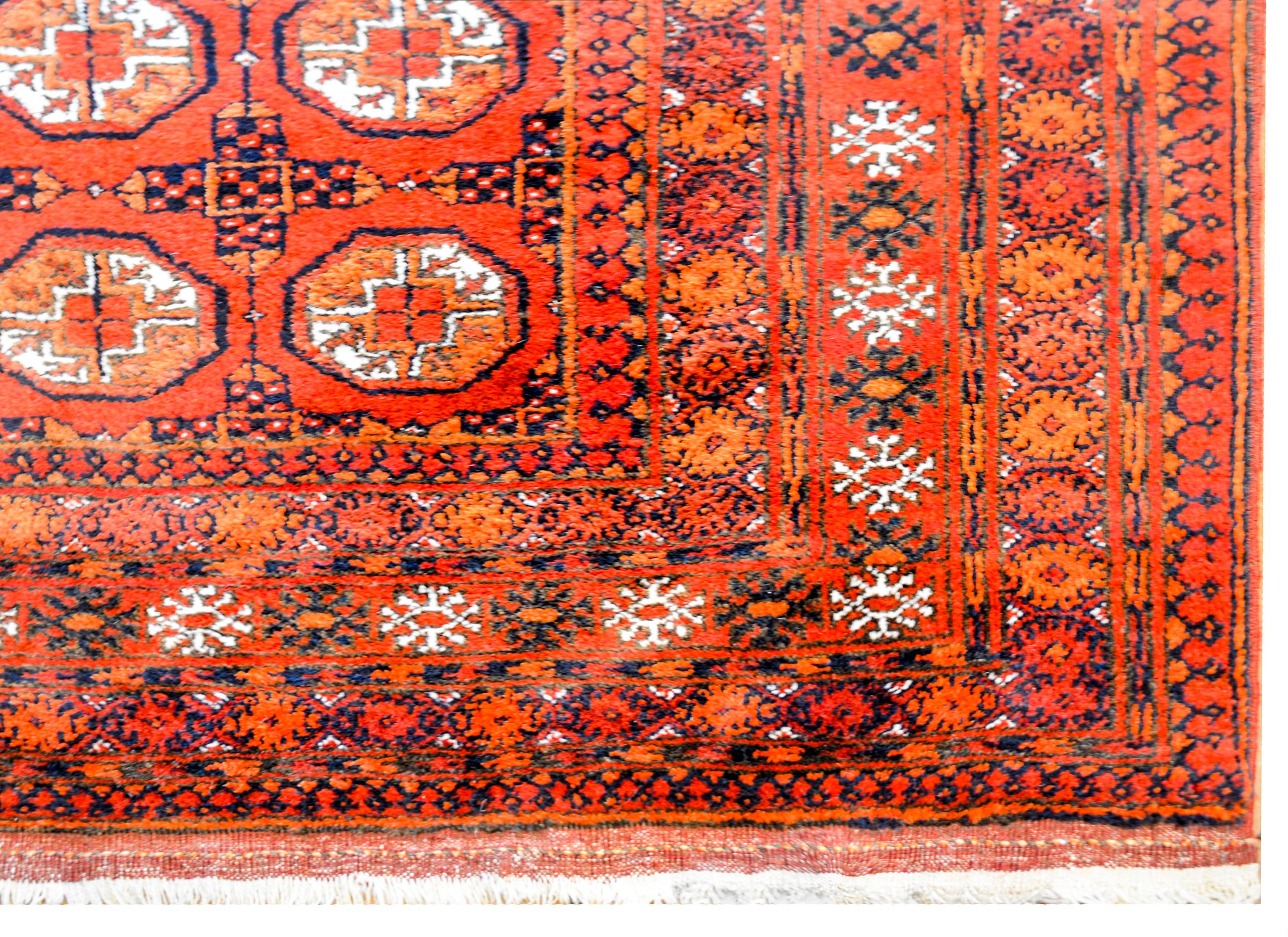 Vegetable Dyed Wonderful Vintage Turkoman Rug