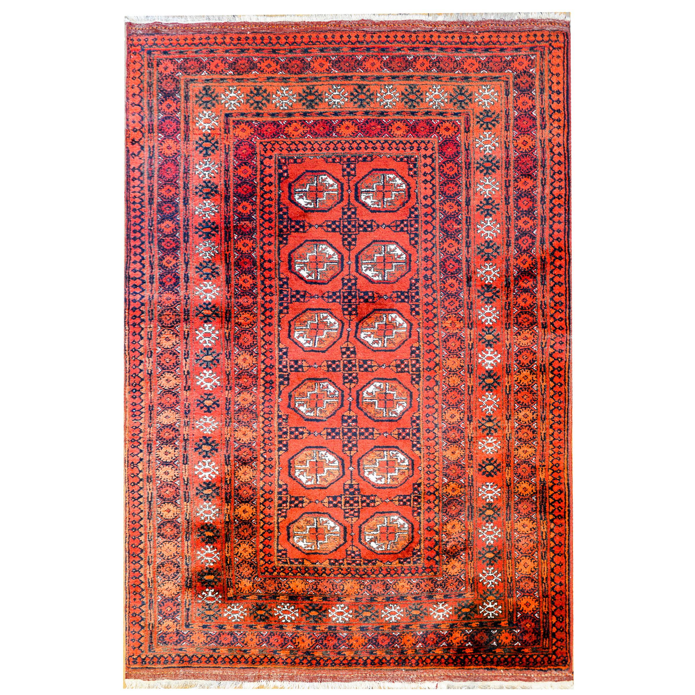 Wonderful Vintage Turkoman Rug