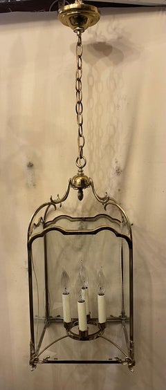 Wonderful Vintage Vaughan Lighting Lantern Bronze Brass Square Light Fixture