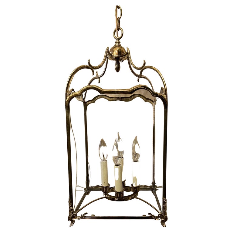 Wonderful Vintage Vaughan Lighting Lantern Bronze Brass Square Light