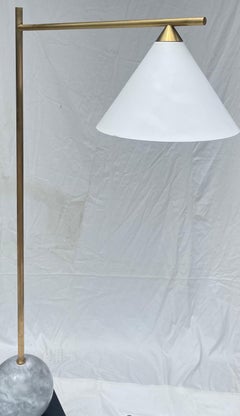 Wonderful Visual Comfort Kelly Wearstler "Cleo" Floor Lamp Bronze Brass Marble